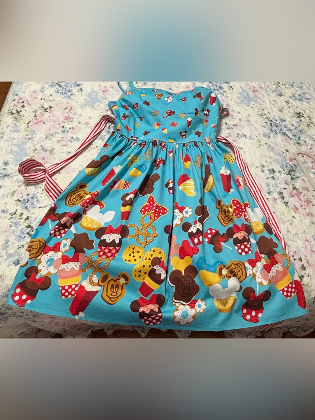 Disney Dress Shop Teal Snacks Print Dress - Xl